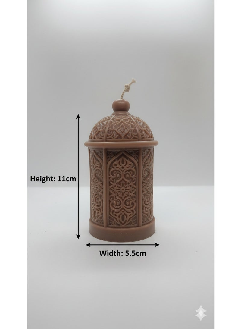 Serenity Candles شمعة رمضان سيرينيتي فانوس العود البنية – فتيل واحد (٢٠٠ جم) - Image 1